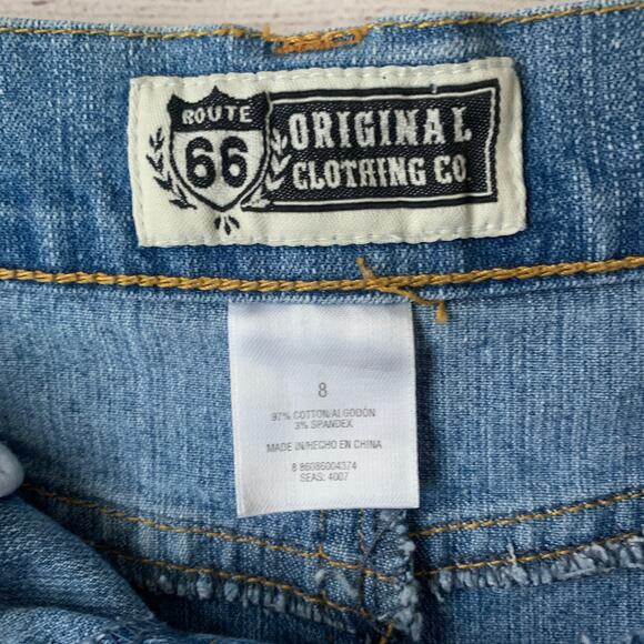 Route 66 Original Clothing Co Girls Denim Jean Skirt Studded Panel Back Size 8 - Picture 10 of 15